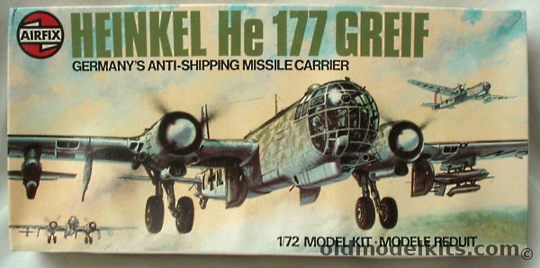 Airfix 1/72 Heinkel He-177 A-5 Grief with Hs293 Guided Missile, 05009-2 plastic model kit